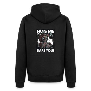 I HATE Easter 2! - Unisex Premium Organic Zip Hoodie - black - Back - Nico (187cm)