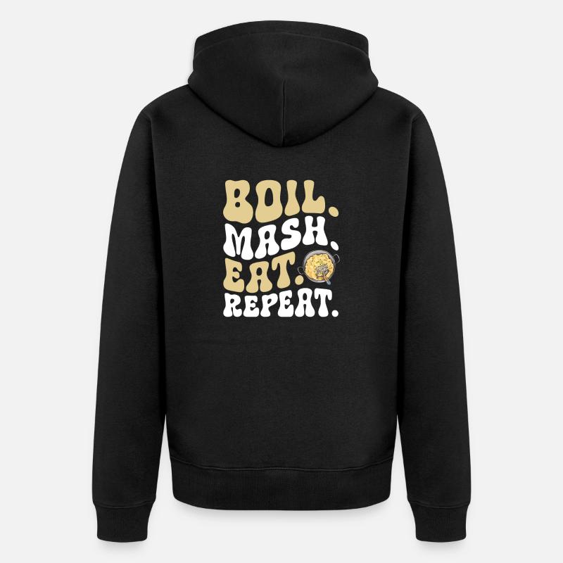 Mashed potatoes Mashed potatoes - Unisex Premium Organic Zip Hoodie - black