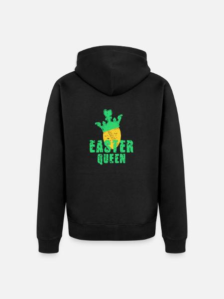 Easter Queen - Unisex Premium Organic Zip Hoodie - black