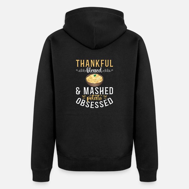 Mashed potatoes Mashed potatoes - Unisex Premium Organic Zip Hoodie - black