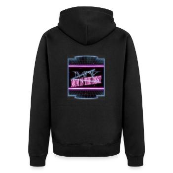 birthday present idea cool statement family health - Unisex Premium Organic Zip Hoodie - black - Back - Nico (187cm)