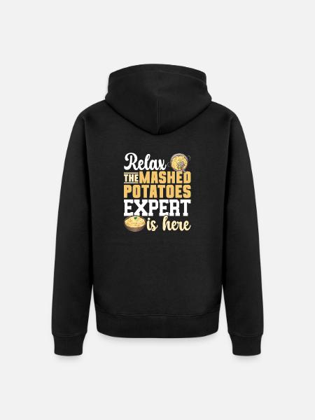 Mashed potatoes Mashed potatoes - Unisex Premium Organic Zip Hoodie - black