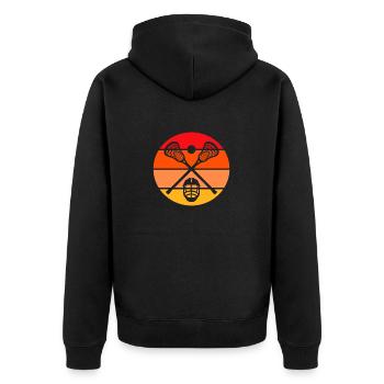 Lacrosse Laxing Vintage Love Lacrosse Bro joueur - Veste à capuche bio Premium Unisexe - noir - Dos - Nico (187cm)