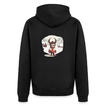 Krampus Vilain Père Noël Kramperl Krampus - Veste à capuche bio Premium Unisexe - noir - Dos - Nico (187cm)
