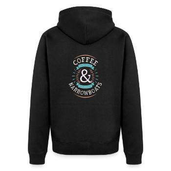 Amateurs de café Narrowboats Canal Barge Boat Life - Veste à capuche bio Premium Unisexe - noir - Dos - Nico (187cm)