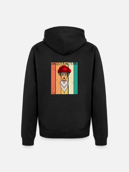 Schwarzwaldmädel Schwarzwald German Retro - Unisex Premium Organic Zip Hoodie - black