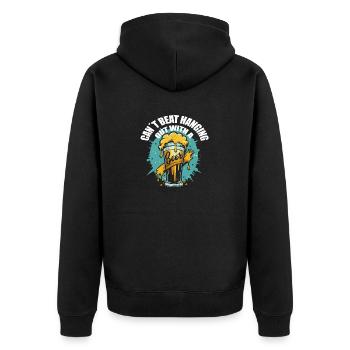 Sous houblon ? Houblon Bonheur Bière Chemise - Veste à capuche bio Premium Unisexe - noir - Dos - Nico (187cm)