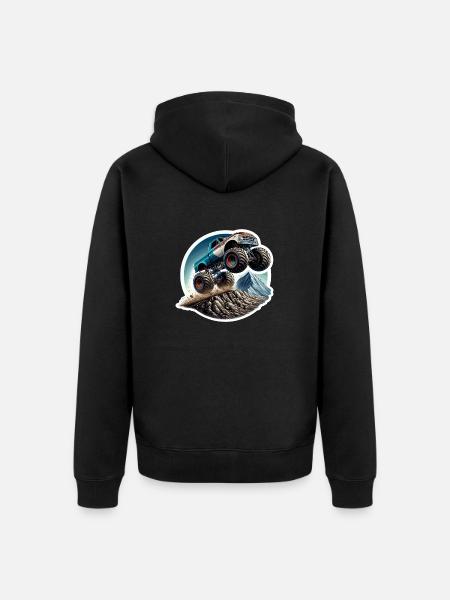 Monster Truck, Monster Truck - Premium økologisk unisex-hættejakke - sort