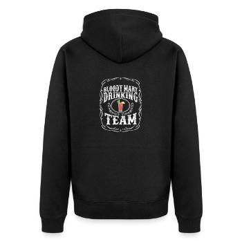 Bloody Mary Drinking Team Cocktail Alkohol Getränk - Unisex Premium Bio Zip Hoodie - Schwarz - Hinten - Nico (187cm)