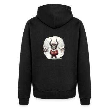 Krampus T | Costume Krampus | Père Noël Kawaii - Veste à capuche bio Premium Unisexe - noir - Dos - Nico (187cm)