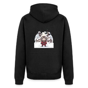 Krampus T Père Noël démoniaque Krampus kawaii - Veste à capuche bio Premium Unisexe - noir - Dos - Nico (187cm)