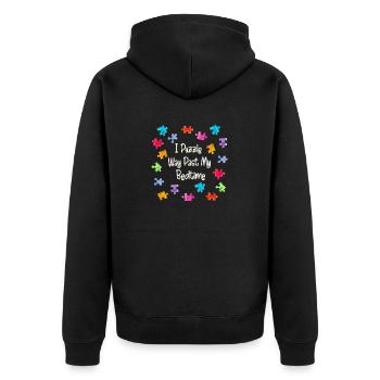 Je casse-tête bien au-delà de mon puzzle pièce du coucher - Veste à capuche bio Premium Unisexe - noir - Dos - Nico (187cm)