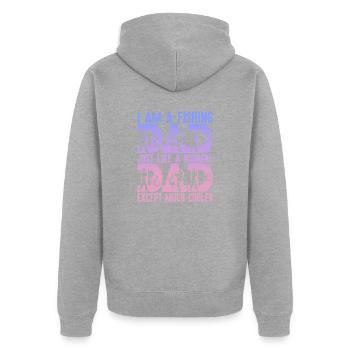 fisch, fisch, angeln, see, meer, angeln, fauna, exotisch - Unisex Premium Bio Zip Hoodie - Grau meliert - Hinten - Nico (187cm)