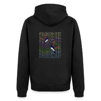 Hirondelle rustique rétro Autriche oiseau - Veste à capuche bio Premium Unisexe - noir - Dos - Nico (187cm)