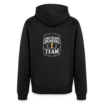 Long Island Eistee trinken Team Alkoholisch Gemischt - Unisex Premium Bio Zip Hoodie - Schwarz - Hinten - Nico (187cm)