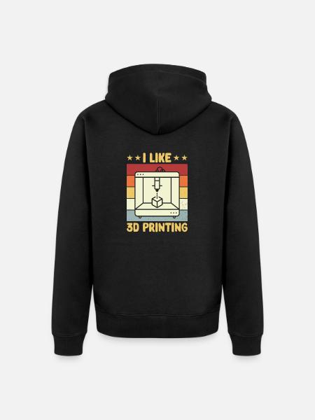 3D Printer 3D Printing - Unisex Premium Organic Zip Hoodie - black