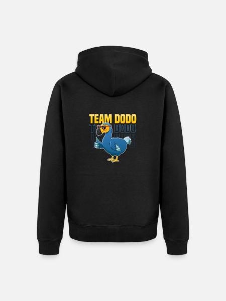 Bird Lover Flying Bird Dodo - Unisex Premium Organic Zip Hoodie - black