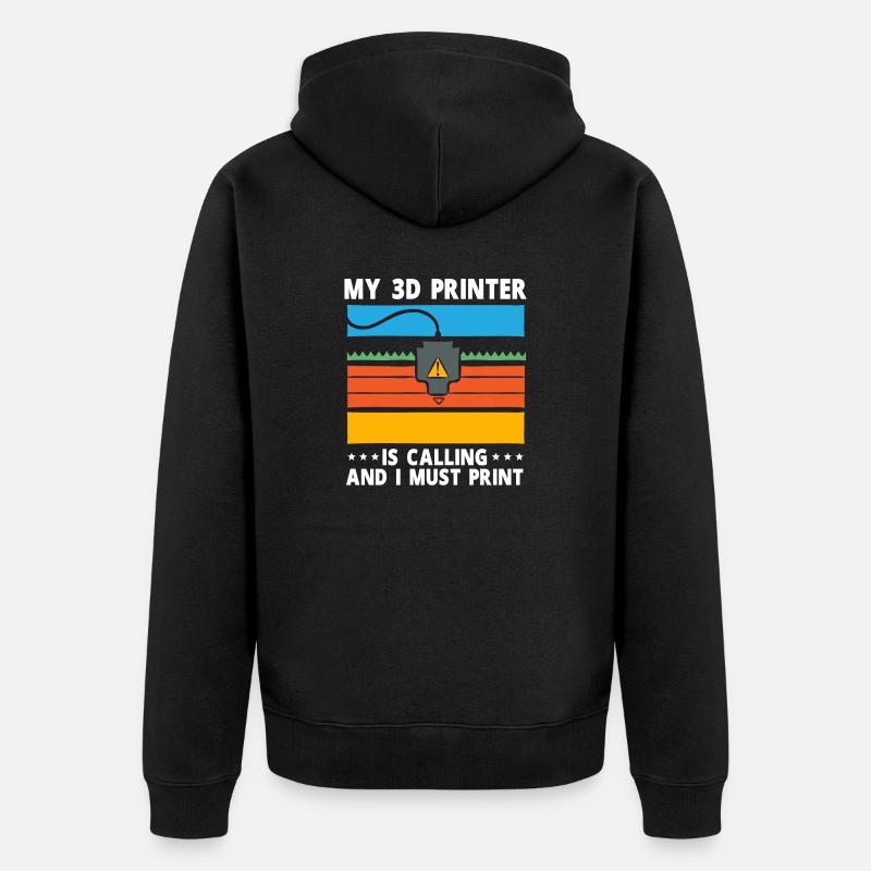 3D Printer 3D Printing - Unisex Premium Organic Zip Hoodie - black