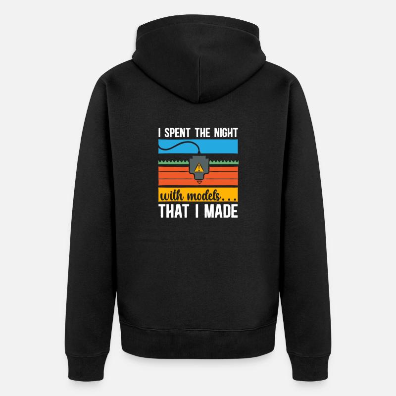 3D Printer 3D Printing - Unisex Premium Organic Zip Hoodie - black