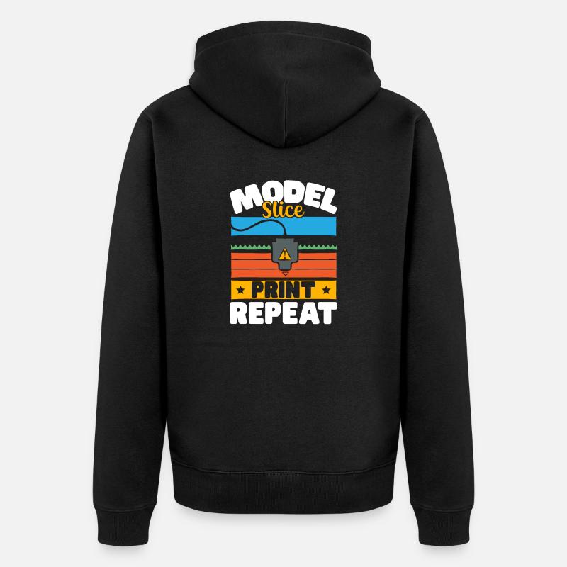 3D Printer 3D Printing - Unisex Premium Organic Zip Hoodie - black