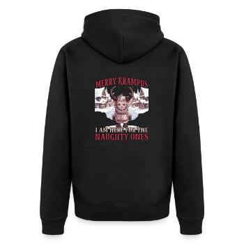 Krampus mask Krampus costume evil Santa Claus - Unisex Premium Organic Zip Hoodie - black - Back - Nico (187cm)