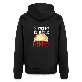 Pierogi polonais - Veste à capuche bio Premium Unisexe - noir - Dos - Nico (187cm)