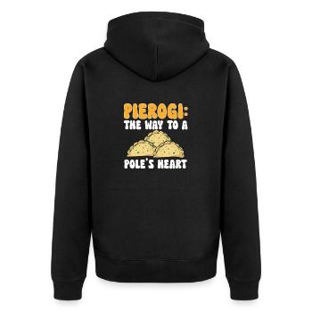 Pierogi polonais - Veste à capuche bio Premium Unisexe - noir - Dos - Nico (187cm)