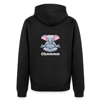 Yoga, Meditate, Consciousness, Meditation - Unisex Premium Organic Zip Hoodie - black - Back - Nico (187cm)