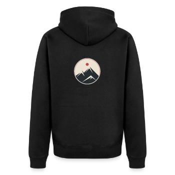 Nature simple et minimaliste - Veste à capuche bio Premium Unisexe - noir - Dos - Nico (187cm)