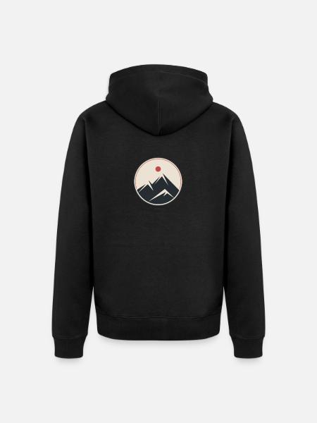 Simple minimalist nature - Unisex Premium Organic Zip Hoodie - black