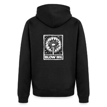 Pissenlit - Cadeau amusant pour les amoureux de la nature - Veste à capuche bio Premium Unisexe - noir - Dos - Nico (187cm)