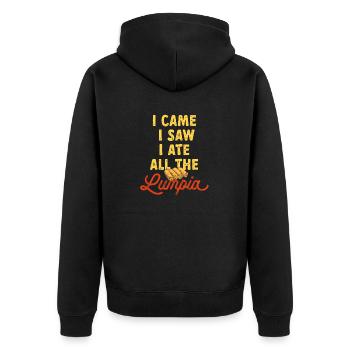 Lumpia Cuisine philippine Philippines - Veste à capuche bio Premium Unisexe - noir - Dos - Nico (187cm)