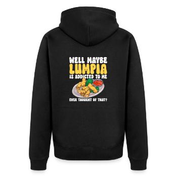 Lumpia Cuisine philippine Philippines - Veste à capuche bio Premium Unisexe - noir - Dos - Nico (187cm)