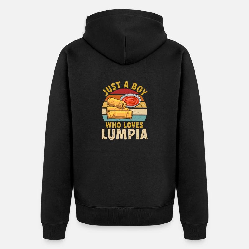 Lumpia Cuisine philippine Philippines - Veste à capuche bio Premium Unisexe - noir