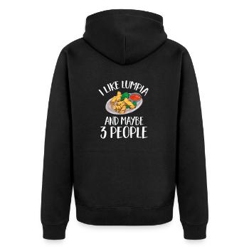 Lumpia Cuisine philippine Philippines - Veste à capuche bio Premium Unisexe - noir - Dos - Nico (187cm)