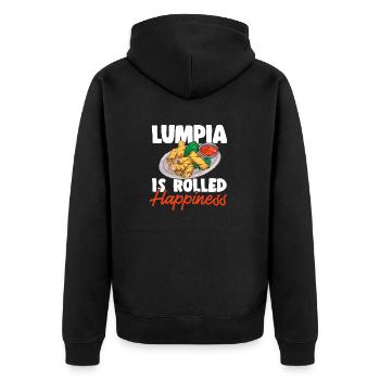 Lumpia Cuisine philippine Philippines - Veste à capuche bio Premium Unisexe - noir - Dos - Nico (187cm)