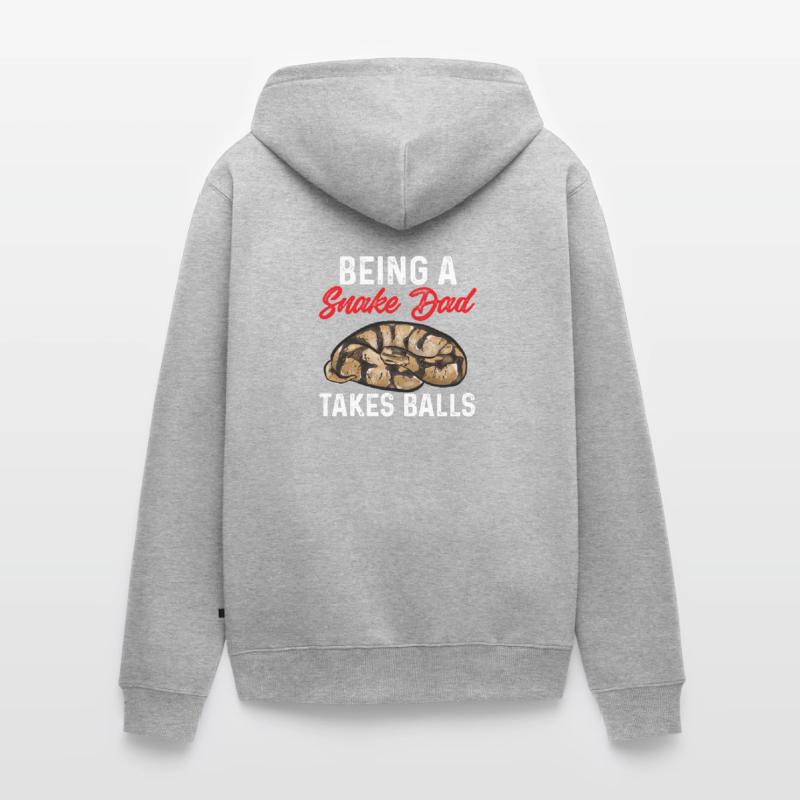 Ball Python Snake King Python Unisex Premium Organic Zip Hoodie