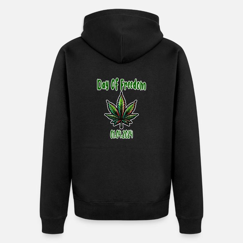 Hanf, Cannabis, Gras, Babak, Bobaz - Unisex Premium Bio Zip Hoodie - Schwarz