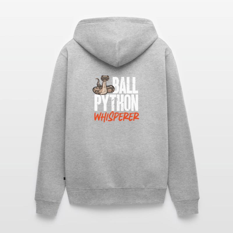 Ball Python Schlange Königspython Unisex Premium Bio Zip Hoodie