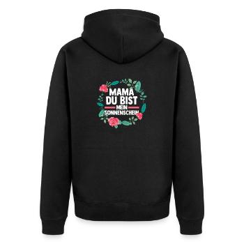 Mom Mother's Day Mom - Unisex Premium Organic Zip Hoodie - black - Back - Nico (187cm)