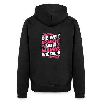 Mom Mother's Day Mom - Unisex Premium Organic Zip Hoodie - black - Back - Nico (187cm)