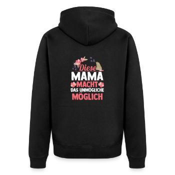Mom Mother's Day Mom - Unisex Premium Organic Zip Hoodie - black - Back - Nico (187cm)