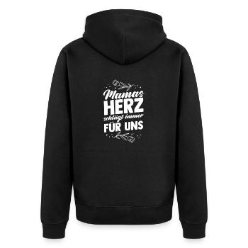 Maman Fête des mères Maman - Veste à capuche bio Premium Unisexe - noir - Dos - Nico (187cm)