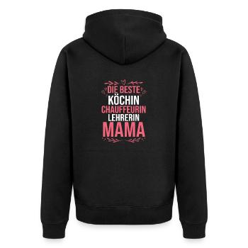 Mom Mother's Day Mom - Unisex Premium Organic Zip Hoodie - black - Back - Nico (187cm)