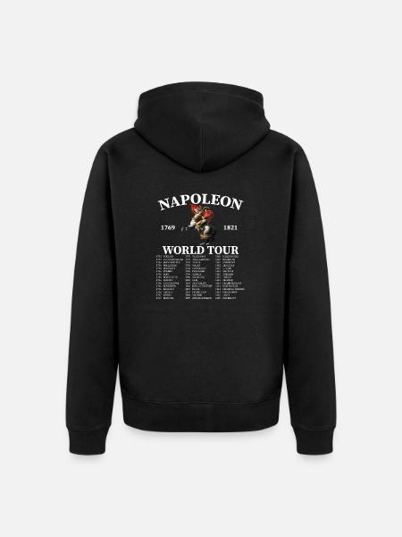 Napoleon Weltreise - Unisex Premium Bio Zip Hoodie - Schwarz