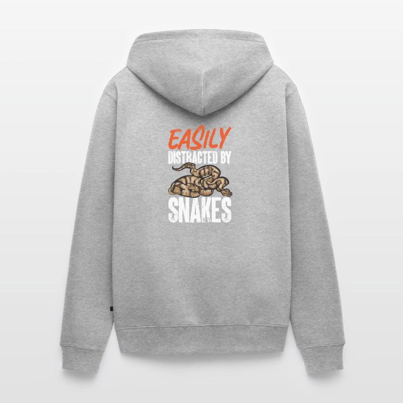 Ball Python Schlange Königspython Unisex Premium Bio Zip Hoodie