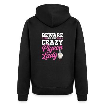 Taubensport Taubenzüchter Brieftaube - Unisex Premium Bio Zip Hoodie - Schwarz - Hinten - Nico (187cm)
