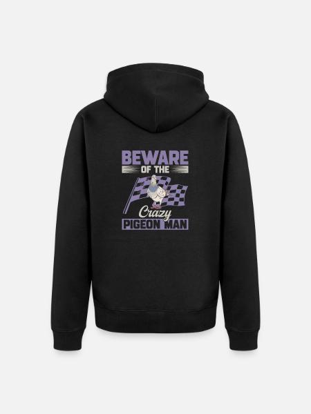 Taubensport Taubenzüchter Brieftaube - Unisex Premium Bio Zip Hoodie - Schwarz