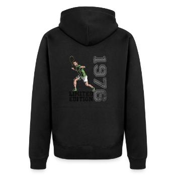 Édition limitée 1976 Édition limitée Tennis - Veste à capuche bio Premium Unisexe - noir - Dos - Nico (187cm)