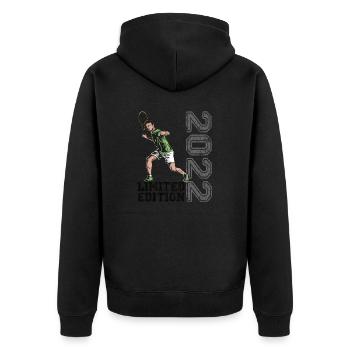 Édition Limitée 2022 Édition Limitée Tennis - Veste à capuche bio Premium Unisexe - noir - Dos - Nico (187cm)